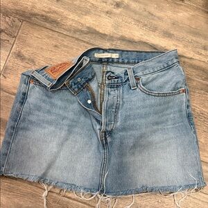 Levi's Light Blue Denim Icon Skirt